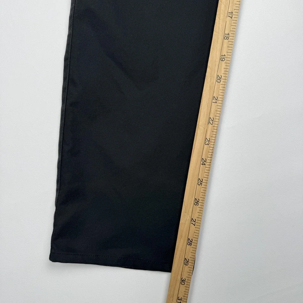 Peter Millar Pants Mens 32x30 Black Polyester Microfiber Chino 5 Pocket Casual